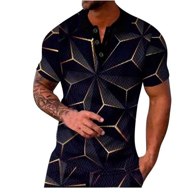 Birdeem Tenues Courtes d'Été pour Hommes Chemise de Mode Décontractée à Manches Courtes Col Rabattu Blouse & Chemise