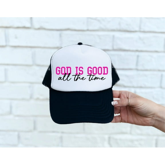 God is Good Black & White Trucker Hat