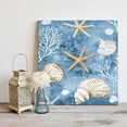 thumbnail image 5 of Summer Nautical Canvas Wall Art, Conch Shell Starfish Ocean Framed Wall Decor Modern Artwork Prints Painting for Living Room, Bedroom, Kitchen & Cafe Decor 8x8 Inch, 5 of 9