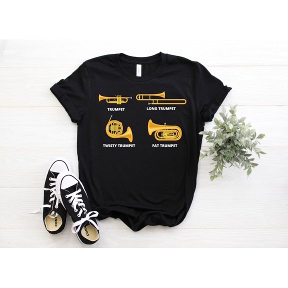 Trumpet Player T-shirt, Jazz Music Lover Gift, Trumpet Teacher Shirt, Retro Musician Band Shirt
