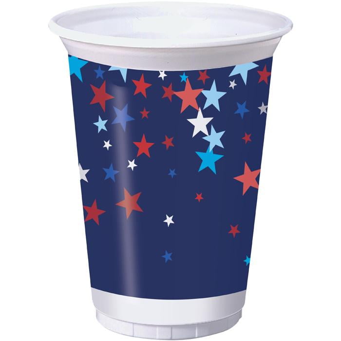 Creative Converting Patriotic Pride Printed Plastic Cups 16Oz 8ct