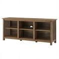 thumbnail image 4 of 58" Slatted Side Wood Console - Rustic Oak, 4 of 6