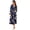 Floral Navy, variant on Ekouaer Women Kimono Robes Full Length Knit Bathrobe Lightweight Soft Sleepwear V-neck Casual Ladies Loungewear