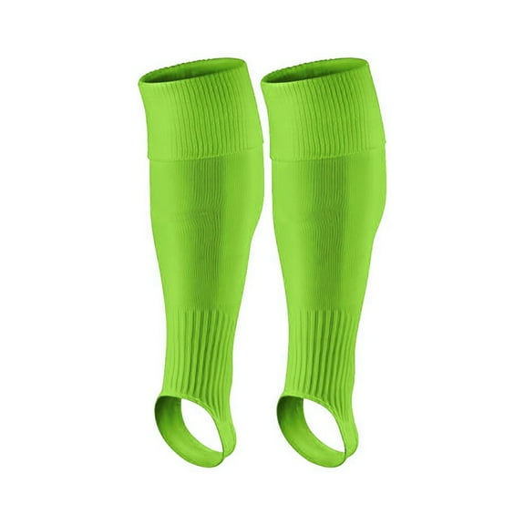 GOODLY 1 Pair Solid Color Sports Football Stirrup Socks for Men Women Toeless Soft Knee High Training Socks
