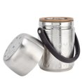 thumbnail image 1 of Fiambrera de acero inoxidable, Fiambrera Térmica de material de acero inoxidable 304 con 3 compartimentos para picnic para acampar, 1 of 7