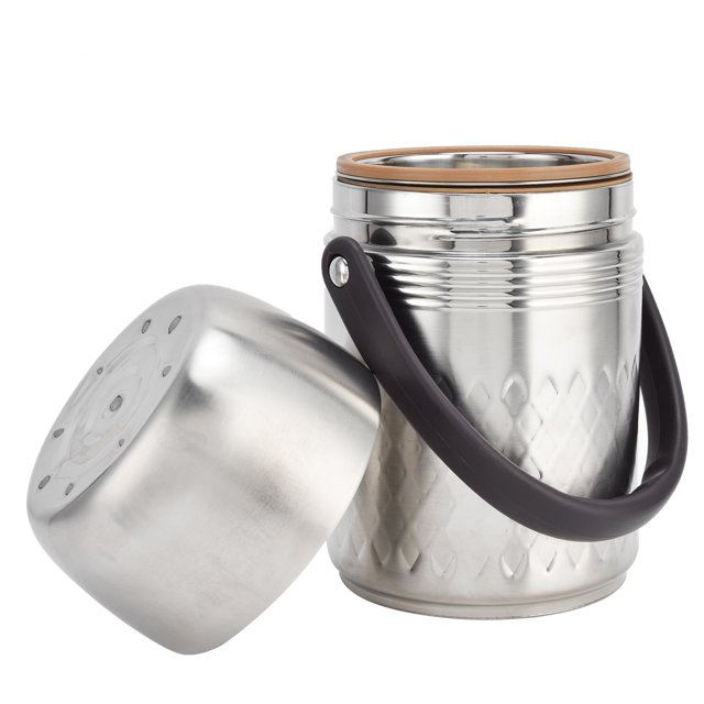 Fiambrera de acero inoxidable, Fiambrera Térmica de material de acero inoxidable 304 con 3 compartimentos para picnic para acampar