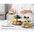 thumbnail image 4 of 3 niveles de plástico pastel soporte Cupcake mostrar bandeja titular frutal Bow Sunnimix Soporte de exhibición de pastel, 4 of 8