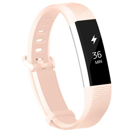 POY For Fitbit Alta Bands Fitbit Alta HR Strap Adjustable Replacement Wrist Bands Soft Silicone Material Strap(Blush Pink,