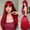 WL1085-1, variant on Light Wine Red Synthetic Wigs With Bangs for Women Long Straight Hair Wig Natural Cosplay Party Heat Resistant