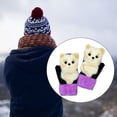 thumbnail image 4 of Guantes de invierno Sunnimix para mujer con pantalla táctil zorro blanco, 4 of 7