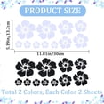 thumbnail image 2 of 4 Sheets Car Sticker White & Black Cherry Blossom Decals Waterproof Reflective Stickers Waterproof Vinyl Automotive Exterior Decor for SUV Truck Motorcycle Doors Walls Laptop, 2 of 9