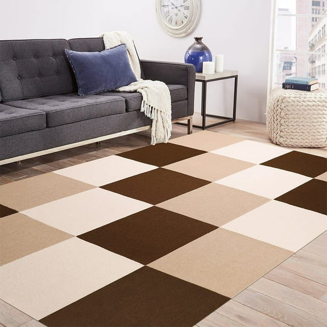 MaestriHouse Self Adhesive Carpet Tiles, Easy Install DIYNonSlip Peel