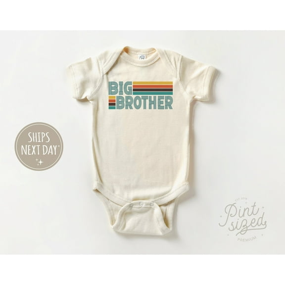Retro Big Brother Onesie, Boys Sibling Bodysuit, Vintage Baby Onesie Cute Baby Onesie, BABY BODYSUIT LAT 4424