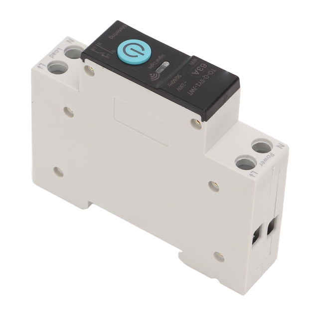 Interrupteur de Rail Din WiFi Intelligent, Commutateur de Télécommande 1P plus N avec 3 Modes de Minuterie, Compatible avec l'Application Tuya pour la Domotique, Protection contre les Surcharges et les Courts-Circuits