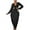 Black, variant on Lindreshi Fall Dresses for Women 2025 Homecoming Dresses Women's Solid Long Sleeve Lace-Up Fringe Dress Two Piece