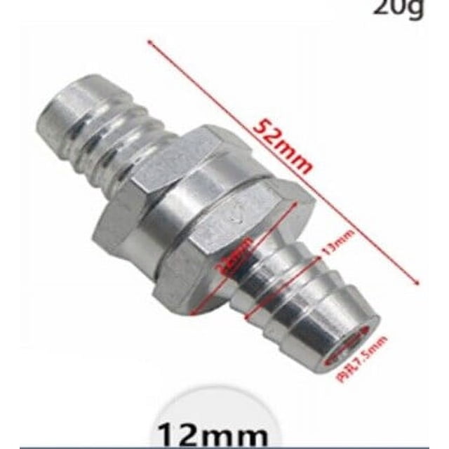 Válvula antirretorno de aluminio válvula 12 mm para gasolina diesel agua aire aceite