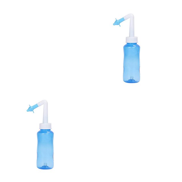 Minnieouse Adultos Niños Limpiador de nariz Limpieza nasal Spray Botella de plástico Herramienta de cuidado nasal, Azul azul 2piezas