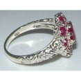 thumbnail image 3 of LBG British Made 14k White Gold Real Genuine Ruby Womens Statement Ring - 33 size options - Size 8.25, 3 of 6