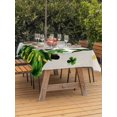 thumbnail image 2 of Outdoor Tablecloth with Umbrella Hole and Zipper, St. Patrick's Day Rectangle Table Cloth 60x84 Inch Waterproof Tablecloth, Green Gnomes Gold Coin Shamrock Beige Picnic Table Cover for Patio Camping, 2 of 7