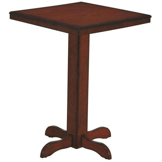 30 x 30 x 42 Po Table de Pub Carrée - Marron