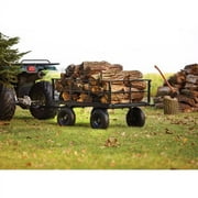 Gorilla Carts Towable Steel Utility Cart w/ Removable Side Panels, 1200 lb Capacity, Black