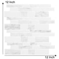 thumbnail image 2 of Peel and Stick White Marble Background Mosaic Tile Backsplash (10tiles/set), 2 of 8