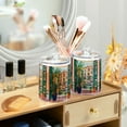thumbnail image 3 of Yayeee 2 Pack Qtip Holder Bathroom Cotton Swab Canister with Lid Clear Dispenser Set, Window Scene, 3 of 6