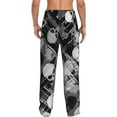 thumbnail image 7 of Salouo Seamless Pattern With Skulls Print Pajama Pants for Men, Lounge Pants Elastic Waistband Casual Men's sleepwear Loungewear Sleep Pajama Pant -Large, 7 of 7