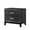 Black, variant on Gzxs Nightstand with 2 Drawers, White Bedside Table with Shimmering Silver Trim Accent and Handles, for Bedroom Living Room Small Space, 28"L x 17"W x 26"H