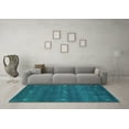 thumbnail image 3 of Ahgly Company Machine Washable Indoor Rectangle Abstract Turquoise Blue Contemporary Area Rugs, 2' x 3', 3 of 4