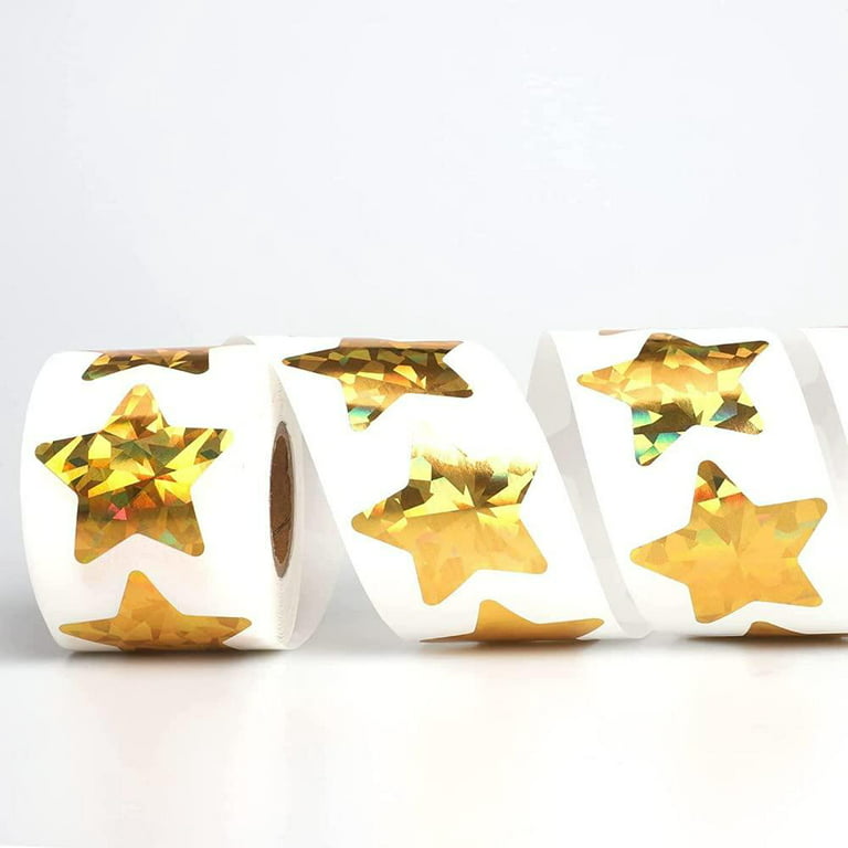  10 Sheets 420 Pieces Gold Glitter Star Sticker Self
