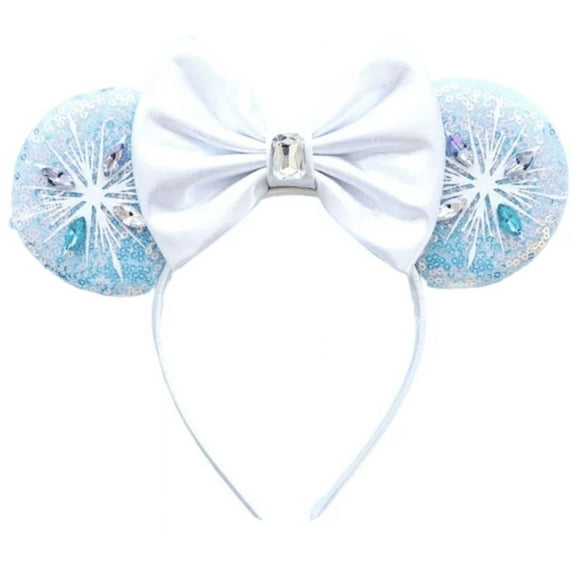 Frozen Elsa Inspired Minnie Ears , Frozen Mickey Ears, Princess Ears, Elsa Minnie Ears, Elsa Mickey Ears