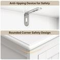 thumbnail image 5 of Floor Cabinet, Asofer Bathroom Storage Cabinet with Adjustable Shelves and 4 Magnetic Doors, 43" Wooden Pantry Cabinet for Kitchen, Living Room, White, 5 of 6