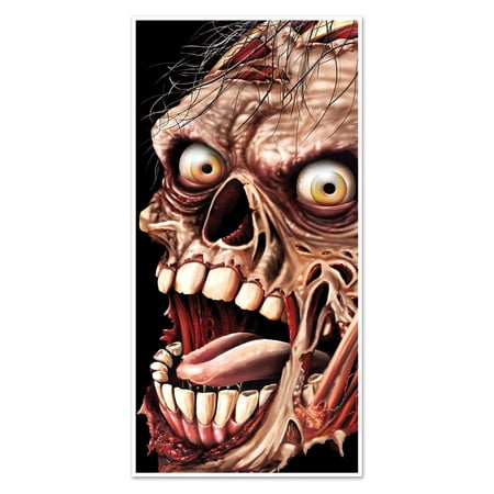 Halloween Zombie Door Cover 30in. x 5ft., (1/Pkg) Pkg/1