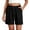 AB10 Black, variant on Women'S Shorts High Waist Solid Color Relaxed Fit Shorts Ladies Straight Leg Everyday Wear Silk Shorts Black