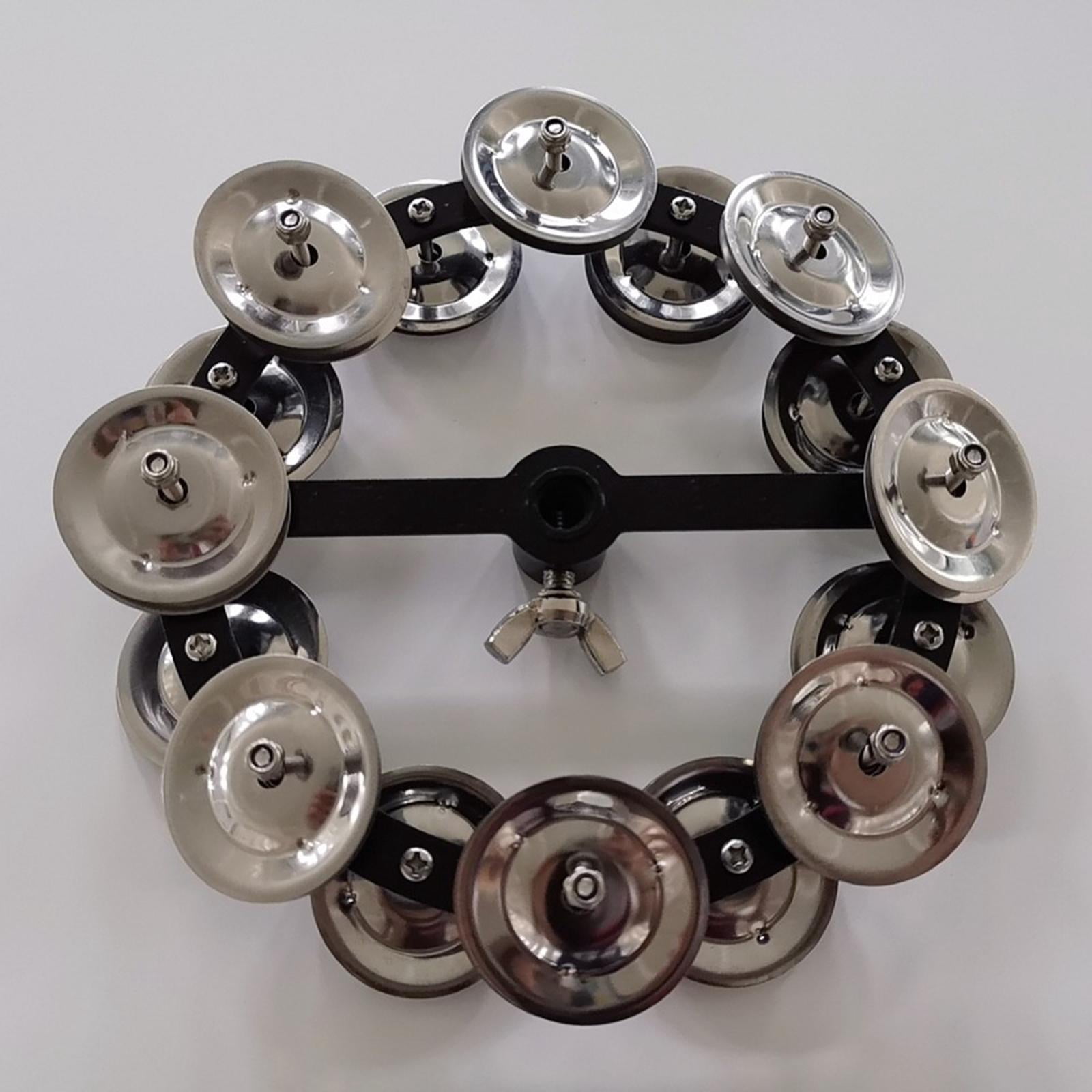 LeeQinersw Hi Hat Tambourine Hand Held Percussion Drum Music Rhythm Tambourine Metal Shaker