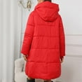 thumbnail image 7 of iOPQO Womens Puffer Coat Womens Long Coat Womens Parka Winter Coats Puffer Jacket Womens Puffer Jacket with Hood Winter Outfits for Women Puffy Coats for Women Red M, 7 of 7