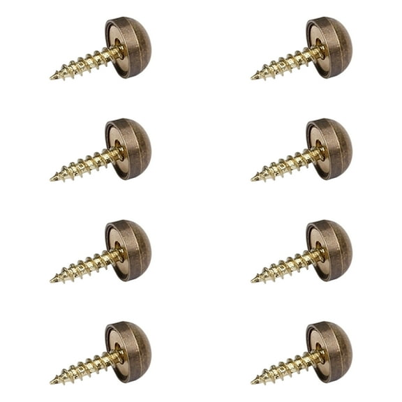 8pcs Antique Brass Screw Caps Accessory for Furniture Assembly Tapping Designs Smooth Hemispherical Covers Daily Use