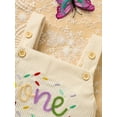 thumbnail image 3 of MORTTIC Newborn Baby Girl Birthday Romper Sleeveless "One" Letter Print Bodysuits Jumpsuits, 3 of 7