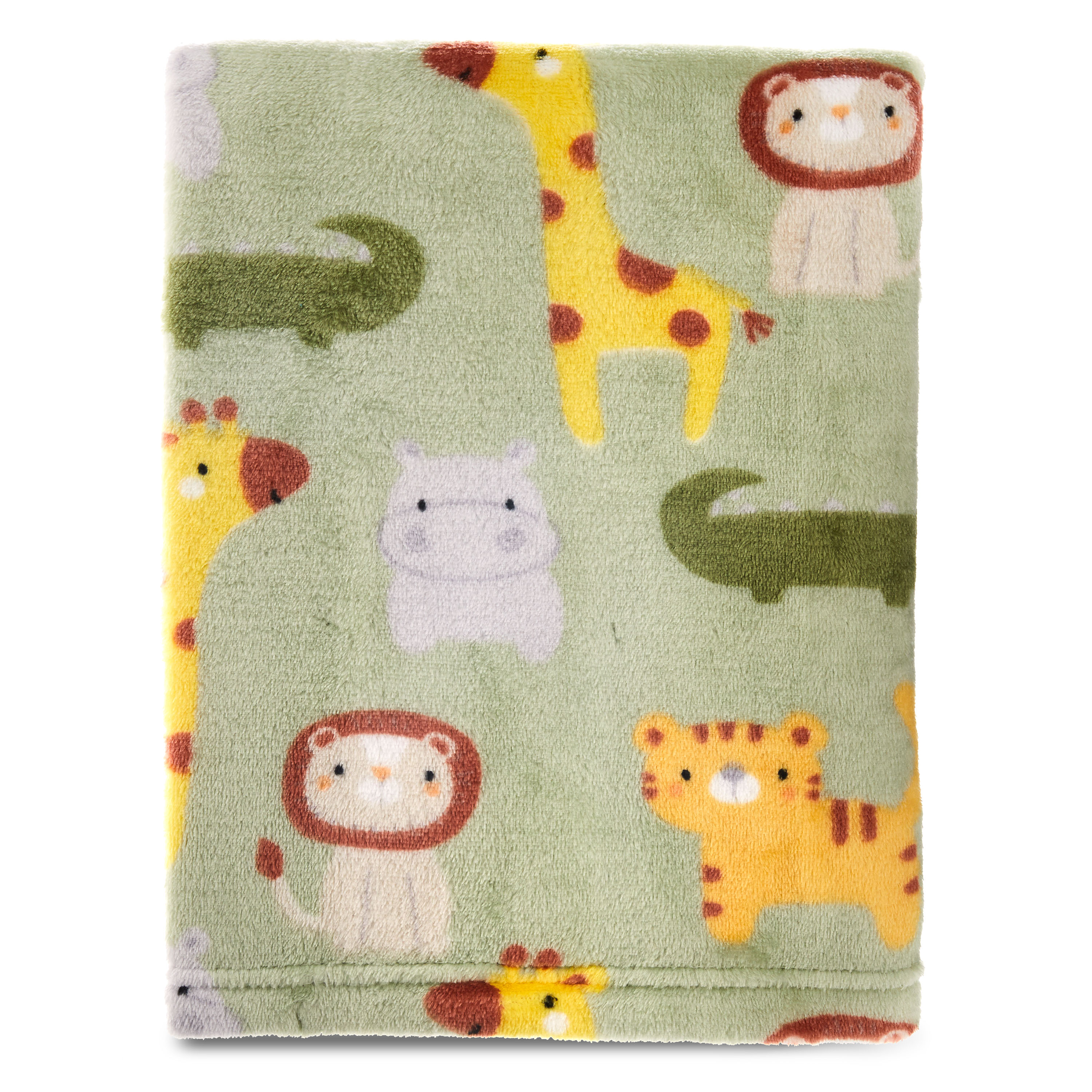 (Paquete de 3) Manta de bebé súper suave de felpa Parent's Choice impresa de selva verde, 30" x 36", unisex para infantes 2