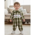 thumbnail image 4 of Gzhioc Infant Baby Boy Girl Christmas Fall Plaid Romper 0 3 6 12 18 Months Tree Dog Embroidered Doll Collar Long Sleeve Jumpsuit, 4 of 9
