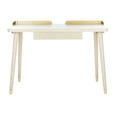 thumbnail image 3 of SAFAVIEH Parker Retro-Chic Desk with 1 Pull-Out Drawer, White Wash/Gold, 3 of 13