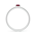 thumbnail image 2 of ANGARA Natural Classic Solitaire Oval Ruby Promise Ring in 14K White Gold for Women (Size-5x4mm) | July Birthstone, Birthday, Anniversary, Jewelry Gift for Women | Natural Ruby Ring, 2 of 12