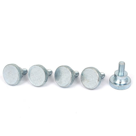 Db9f Thumb Screws - Uxcell M6x12mm Zinc Plated Metric Flat Knurled Head Thumb Machine Screws Bolts (5-pack)