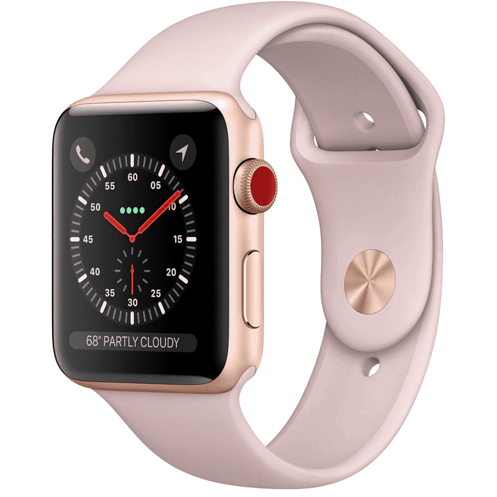 Refurbished Apple Watch Series 3 42mm GPS - Gold - Pink Sport Band