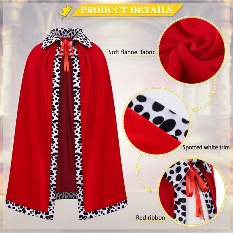 King Costume Set for Kids, Royal Crown and King Cape Prince