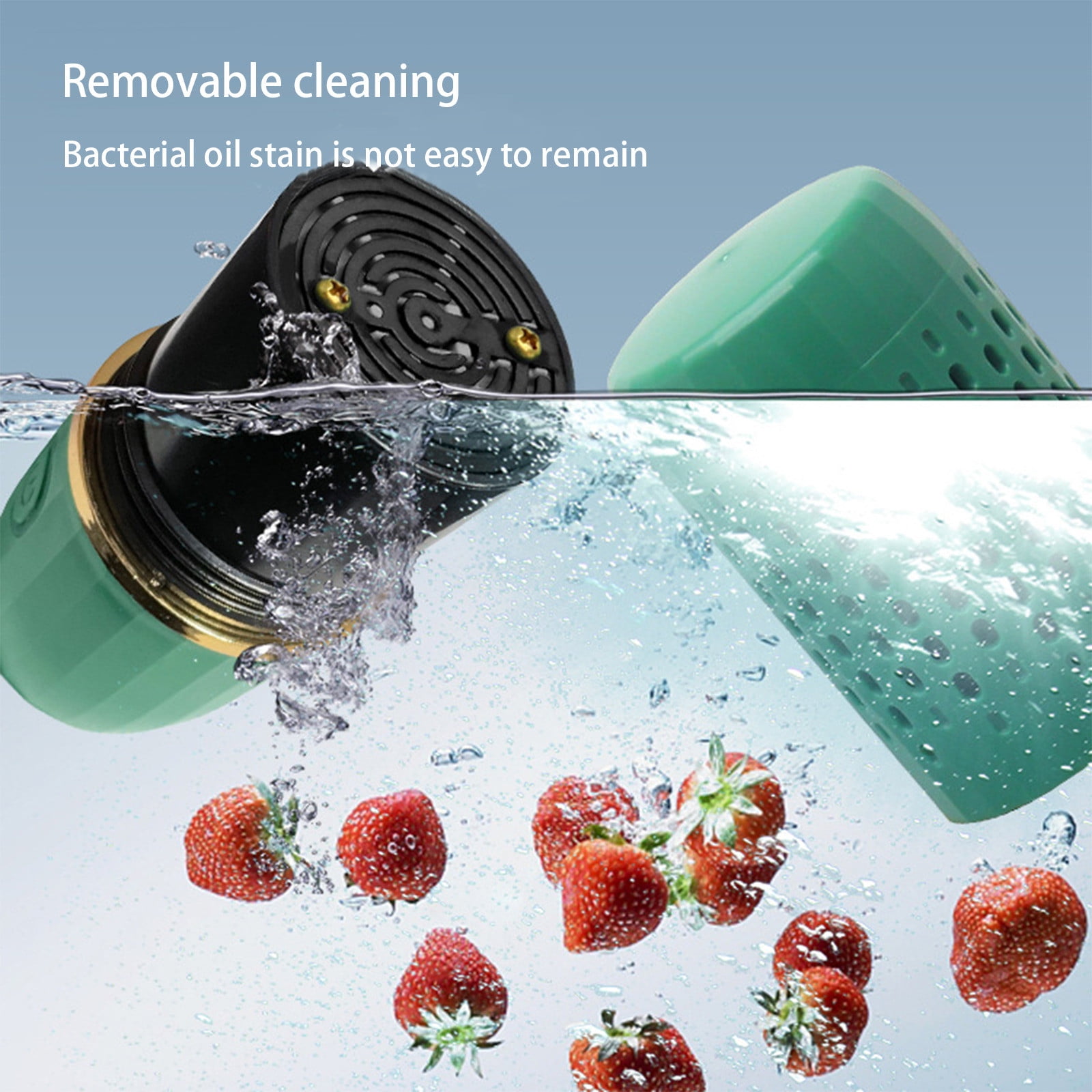 VALSEEL Clearance Portable 4400mah Capsule Shape Fruit & Vegetable Washing Machine, USB Rechargeable Fruit Cleaner Machine, Automatic Household Cleaning Machine
