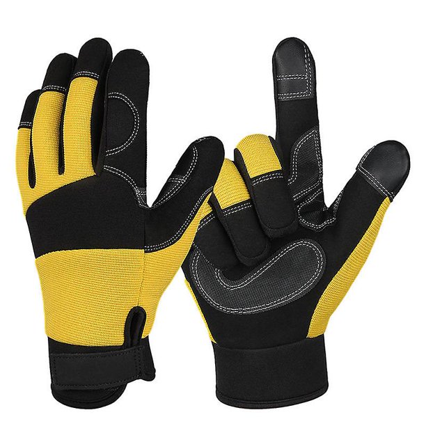 impermeable para hombre, forro térmico Guantes de cuero sintético para clima frío con pantalla táctil de alta desteridad - puntas de los dedos de piel de vaca