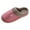 Pink, variant on Daznico Unisex Leather Slippers Waterproof Indoor Outdoor House Shoes Solid Color Plush Lined Warm Cozy for Fall Winter,Color:Pink,Size:7.5