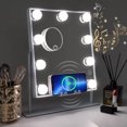 thumbnail image 2 of language Espejo Maquillaje Led Hollywood Bluetooth Rotación De 360°, 2 of 4